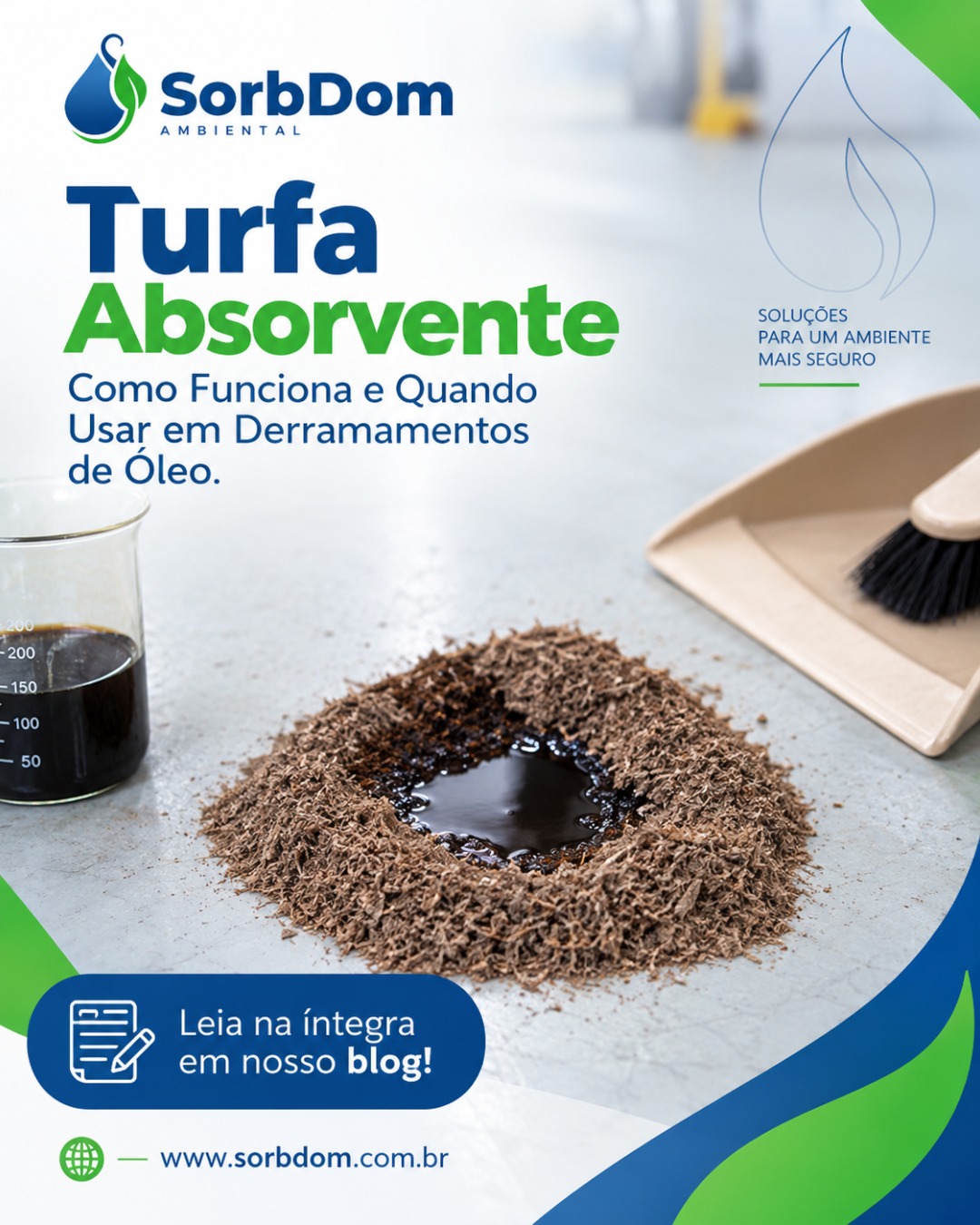 Turfa Absorvente: Como Usar em Derramamentos de Óleo