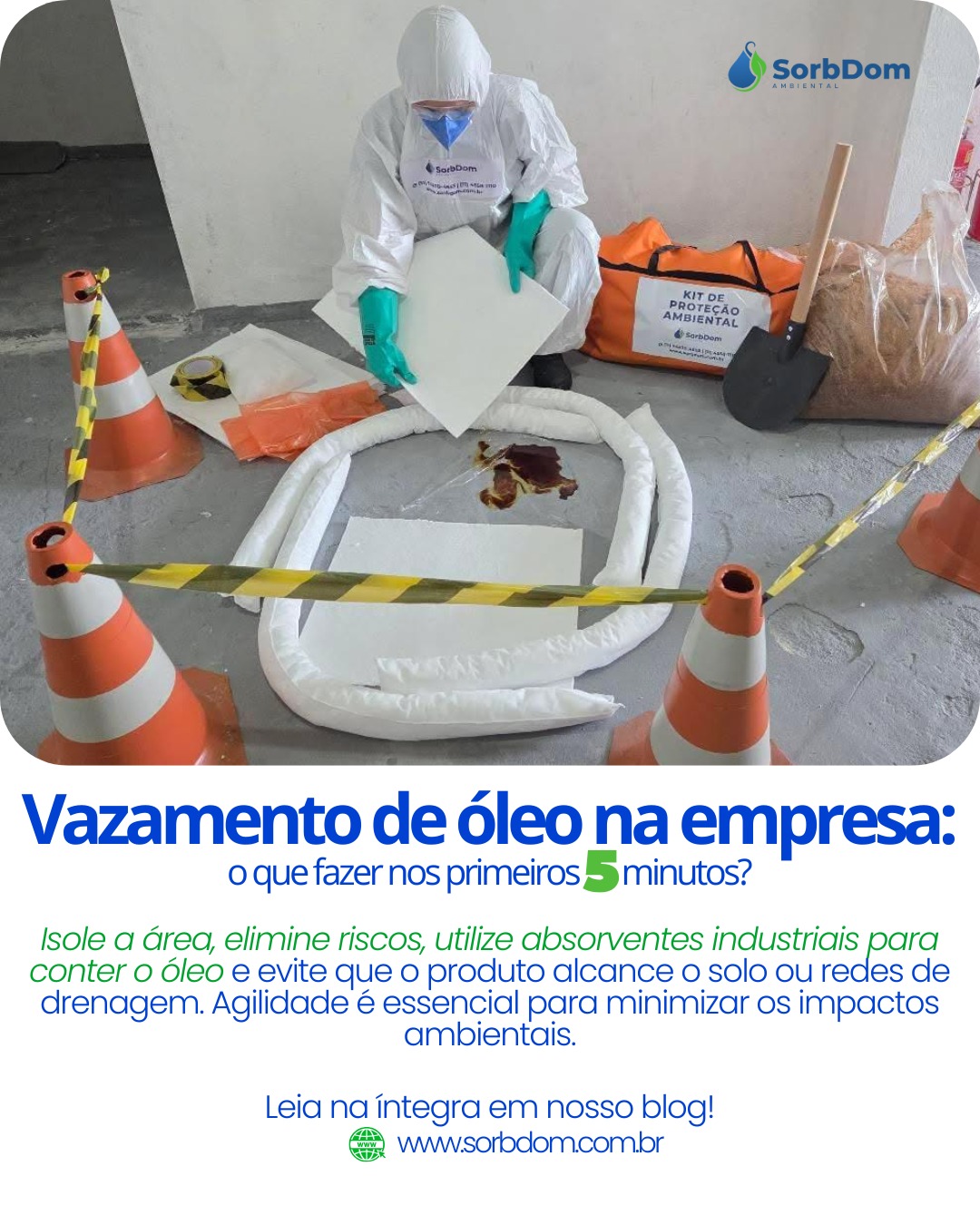 Como Agir nos Primeiros 5 Minutos Após um Vazamento de Óleo na Empresa